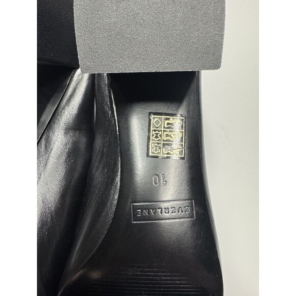 Everlane Size 10 The Day Heel Black Leather Block Round Toe Slip On NWOT - Picture 13 of 13